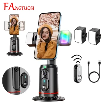 FANGTUOSI 360 Stabilisateur de Stabilisation de Cardan Stabilisateur de Pivot Monopode de Suivi de Bureau avec Télécommande pour Téléphone Tiktok Photographie en direct 10 meilleurs stabilisateurs de smartphones en vente - No 5