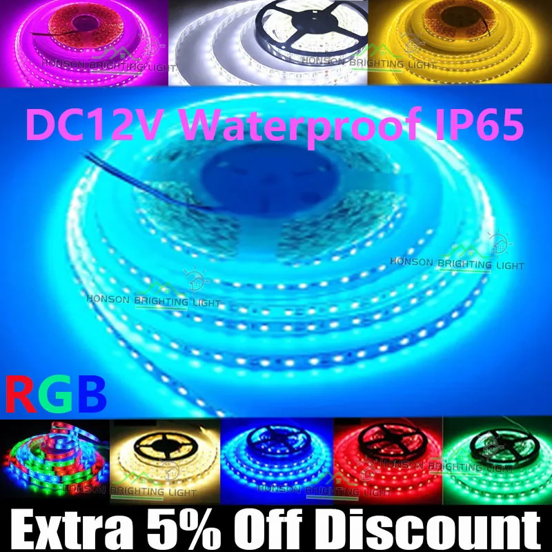 

1m 2m 3m 4m 5m DC 12V Flexible LED Strip light Bar waterproof 60/120/180/240/300LEDs High Bright 3528 replace 5630 SMD LED Tape