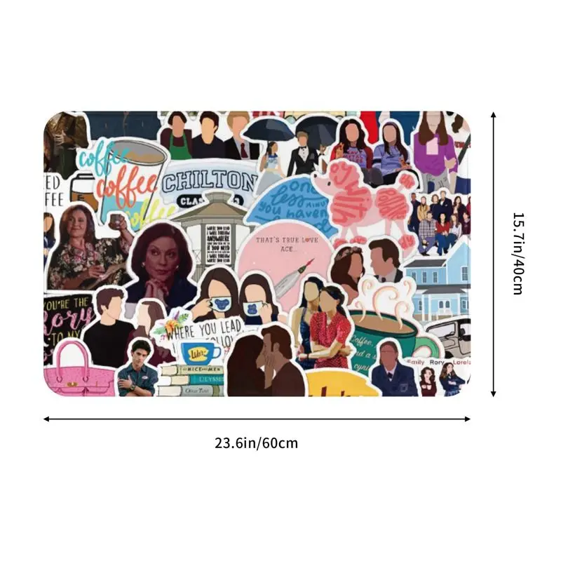 Custom Gilmore Girls Graffiti Doormat Mat Anti-Slip Kitchen Bath Toilet Rug Carpet 40*60cm