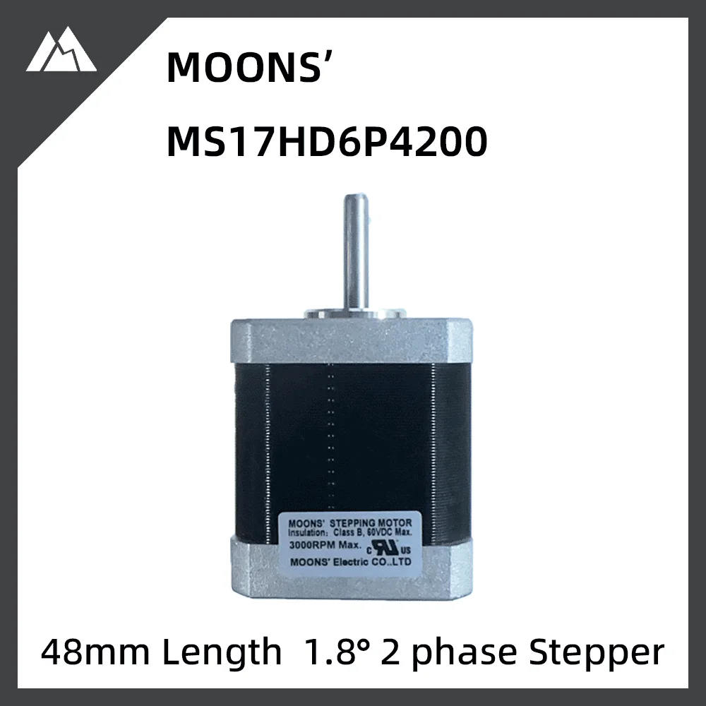 Moons MS17HD6P4200 48mm Length 1.8° Stepper Motor 3D Printer Stepper