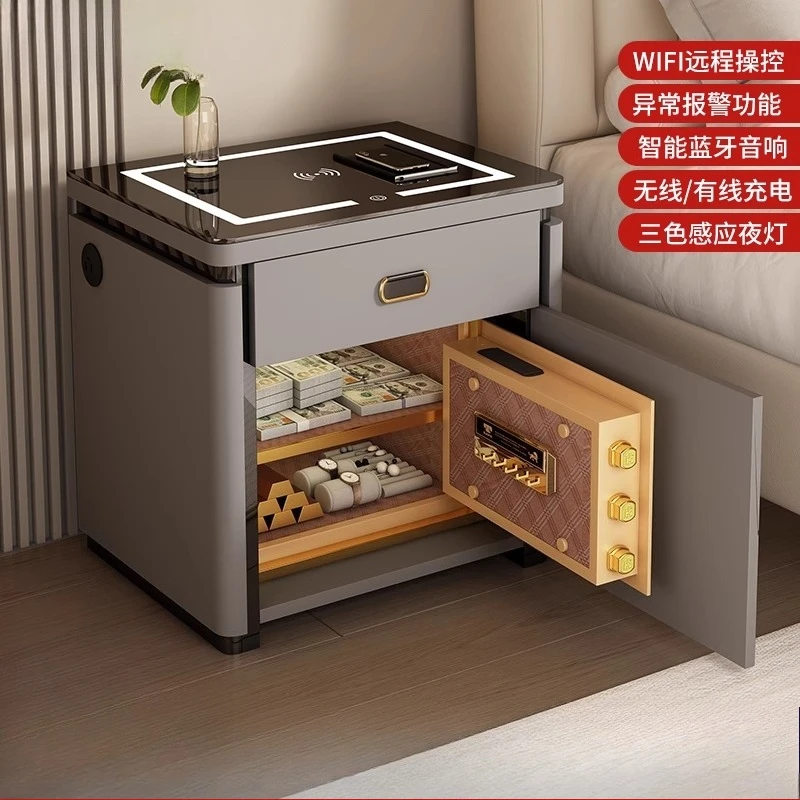 

Modern Wireless charging Bluetooth audio USB multifunctional smart bedside table Furniture organizers comour bedrooms Luxury