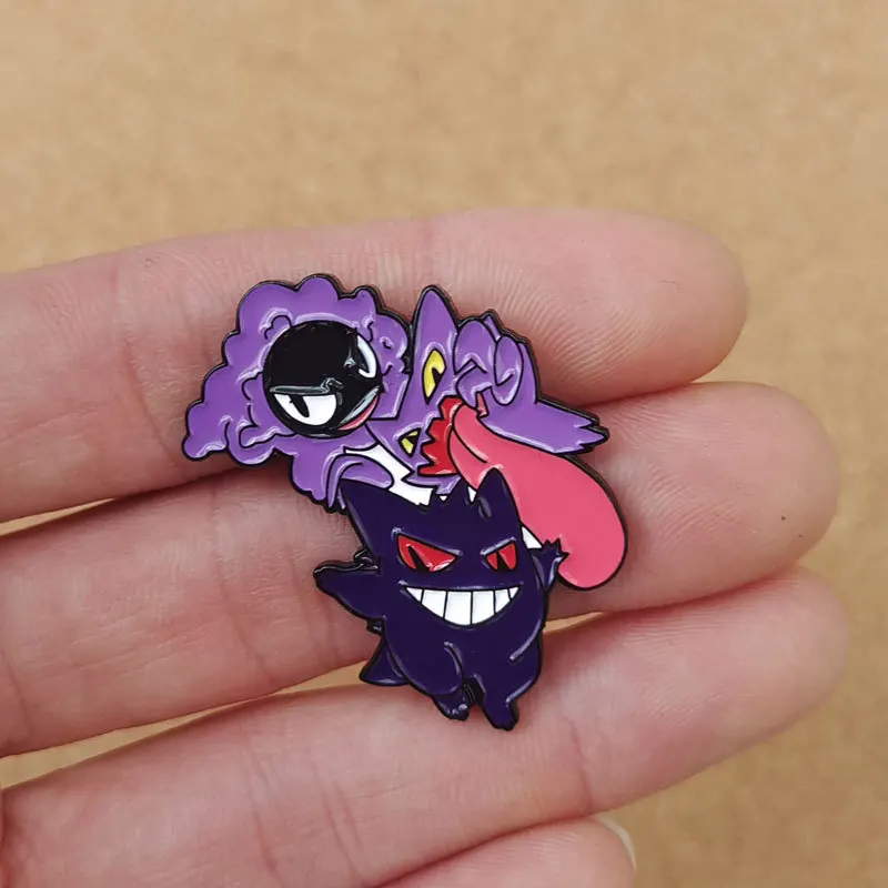 Pokemon Gengar Enamel Pin Brooch for Women Cartoon Lapel Pins Badges on Backpack Clothing Accessories Jewelry Fans Gift