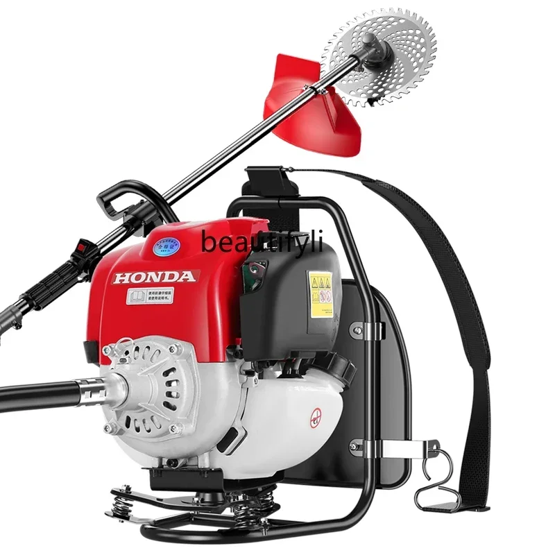 NNGasoline lawn mower four-stroke backpack type small multi-functional agricultural lawn mowing