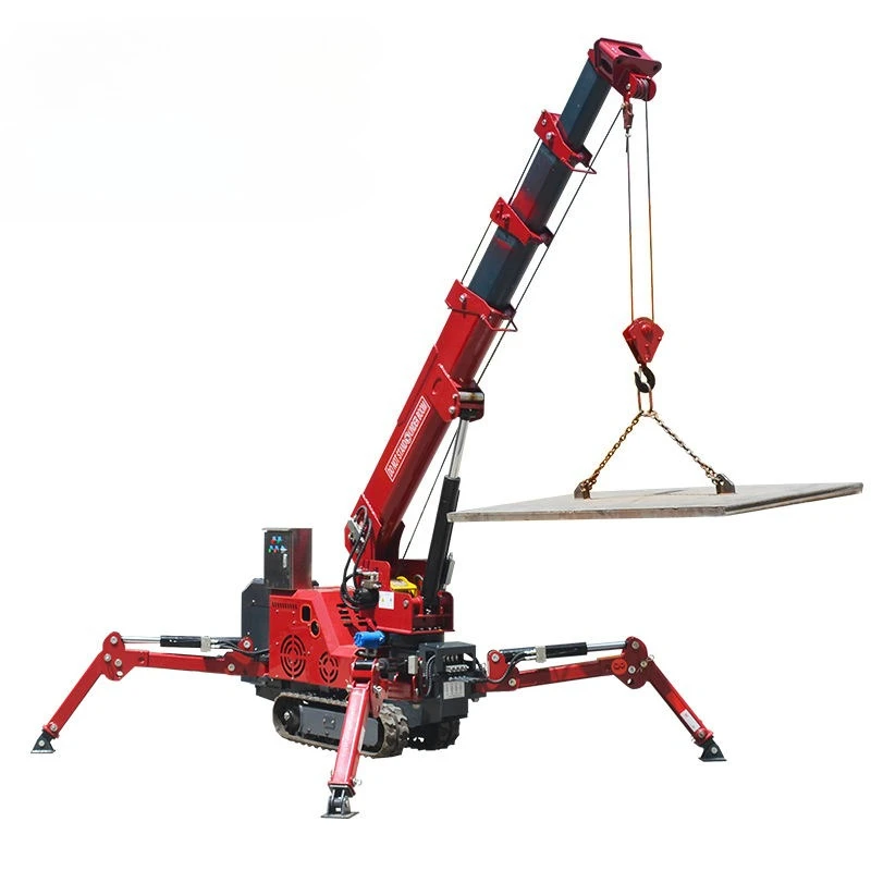 3 Ton 5 Ton 8 Ton 10T Spider Crane Telescopic Boom Crawler Mobile Spider Crane Construction Tools Crawler Spider Crane