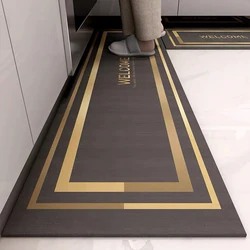 Alfombrilla antideslizante de PVC para cocina, alfombra resistente al agua, a prueba de aceite, resistente a la suciedad, moderna, minimalista, borrable, decoración del hogar