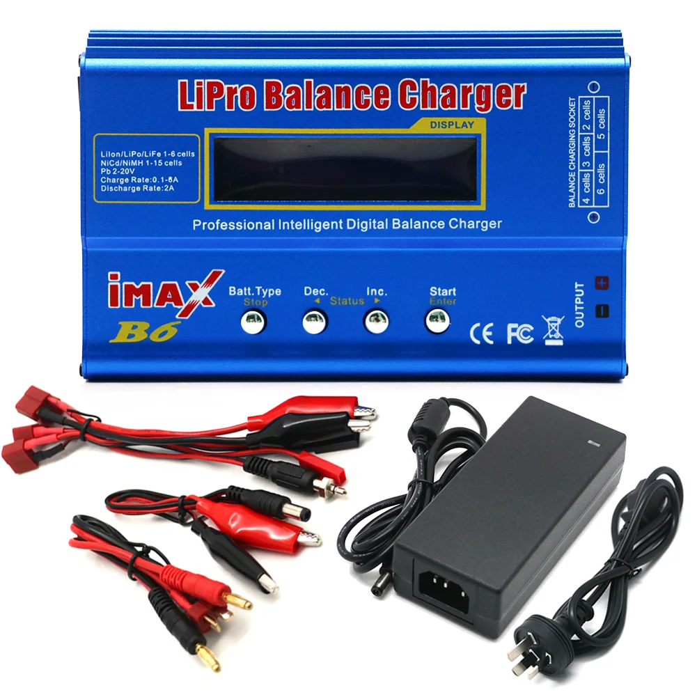Max b6 80w carregador de bateria lipo nimh li-ion ni-cd digital lipro equilíbrio carregador adaptador para rc helicóptero aeronaves