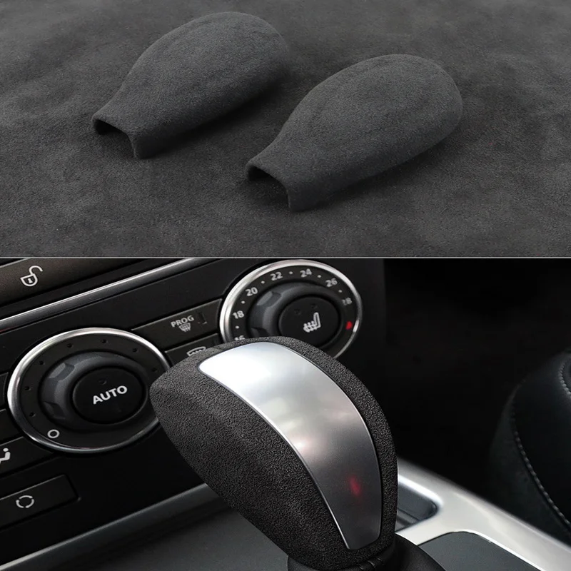 for Land Rover Freelander2 07-15 Alcantara Suede Car Gear Shift Knob Cover Car Interior Accessories