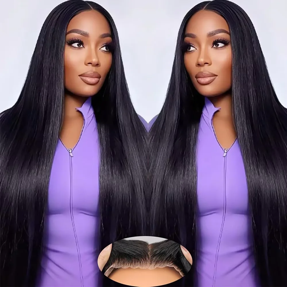 Natural Color Bone Straight Glueless Lace Front Wig 7x6 HD Wear And Go Pre‑Cut Lace Pre Plucked Baby Hair 200 Density Practical For New Wig Users All Occasions