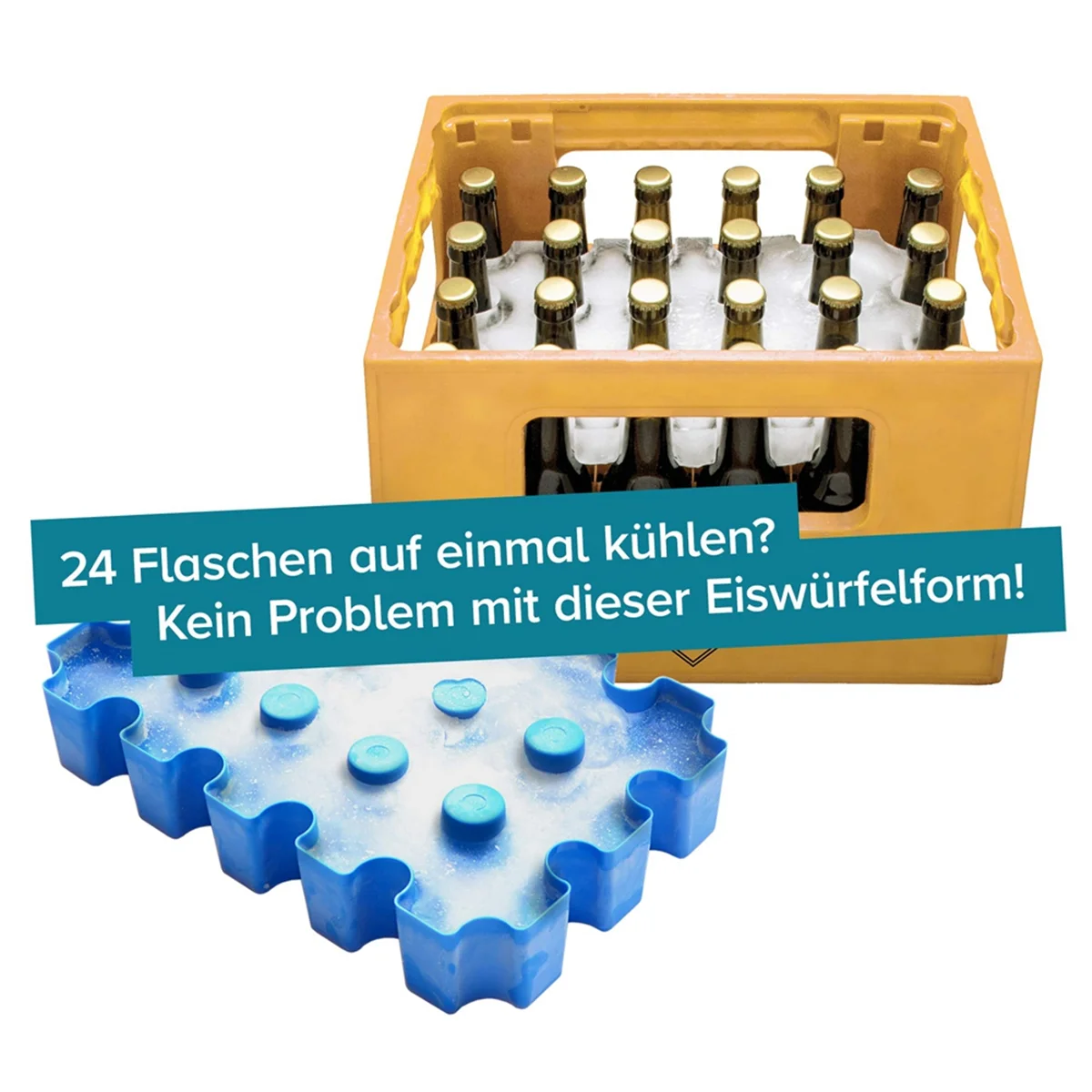 Beer Crate Ice Block, Beer Cooler Ice-Cube Tray for Beer Crates Gift Idea for Beer Drinkers image 4