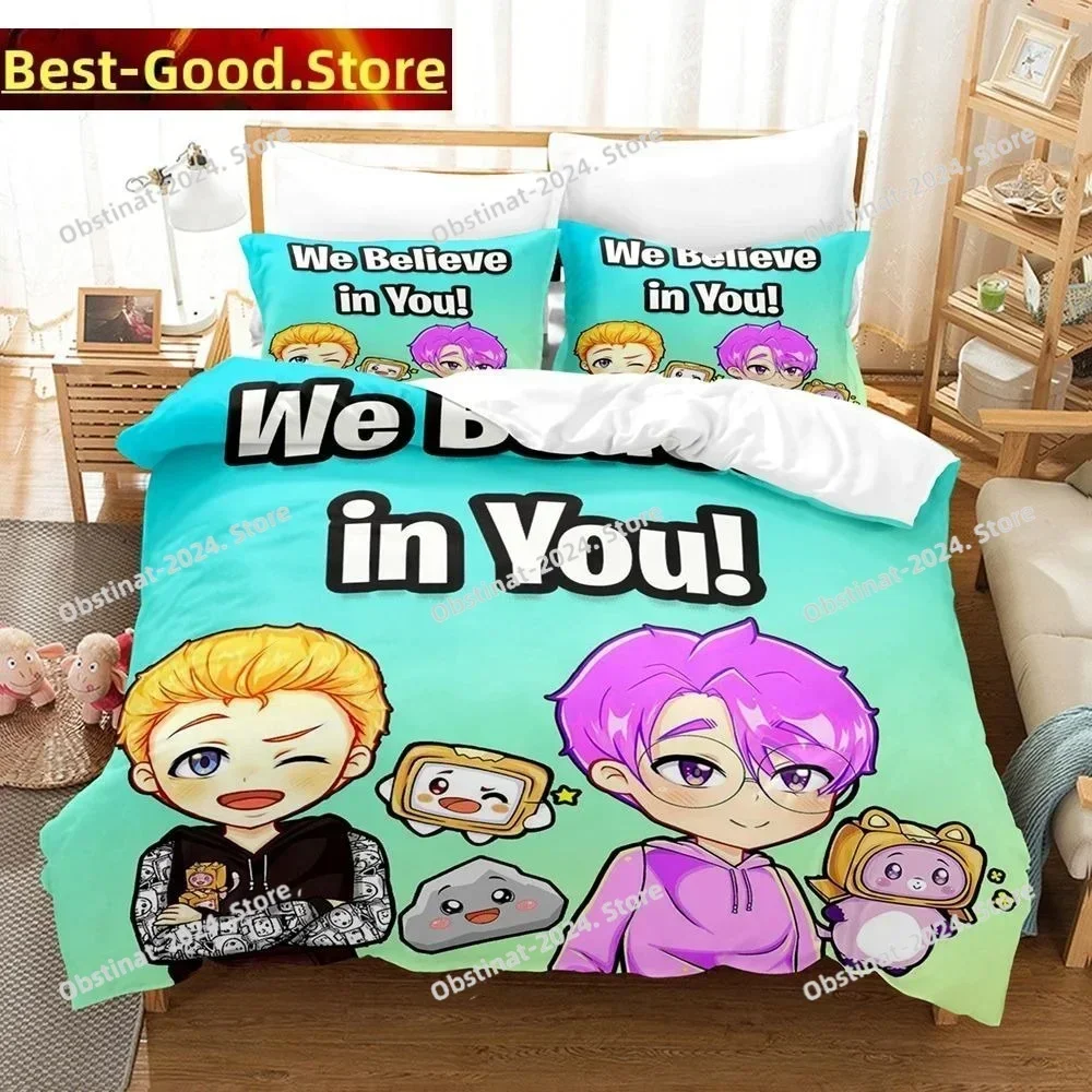 3D Print Cartoon Lanky-box Boxy Bedding Set Boys Girls Twin Queen King Size Duvet Cover Pillowcase Bed boys Adult Bedroom