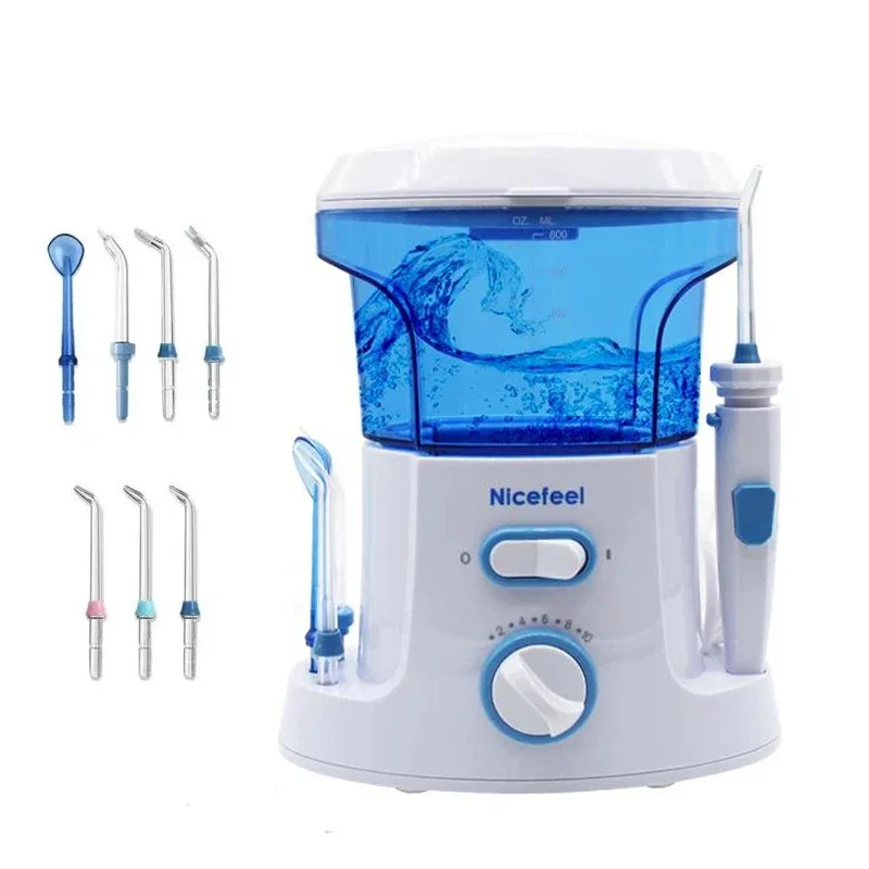 

Oral Irrigator Water Flosser Dental Teeth Cleaner Whitening 7 Nozzle Electric Water Pick For Dental Calculus Remover and Braces