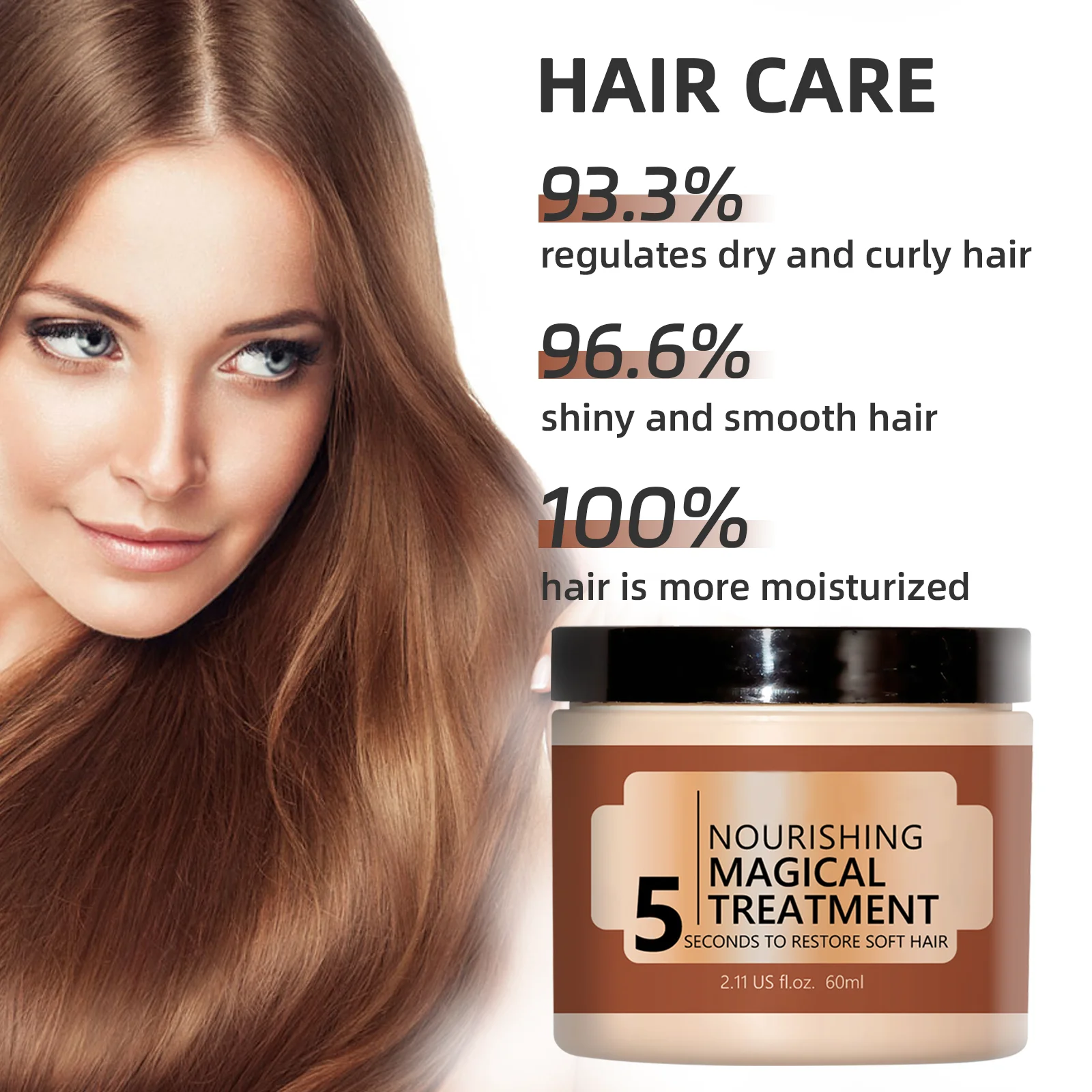 

Питательная магия, 60 мл, питательная маска для волос, увлажняющая, глубокое восстановление, разглаживающая вьющиеся волосы, уменьшает секущие концы