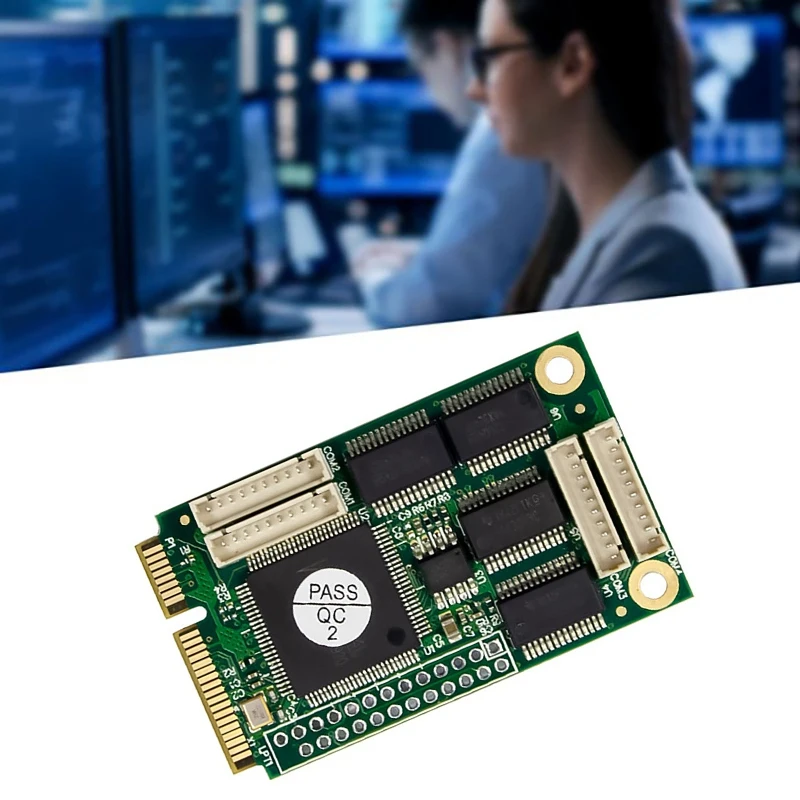 HFES Mini PCIE CH384L 4S DB-9 RS232 Serial Port Card Industrial Grade Serial COM1 Port Expansion Adapter Card