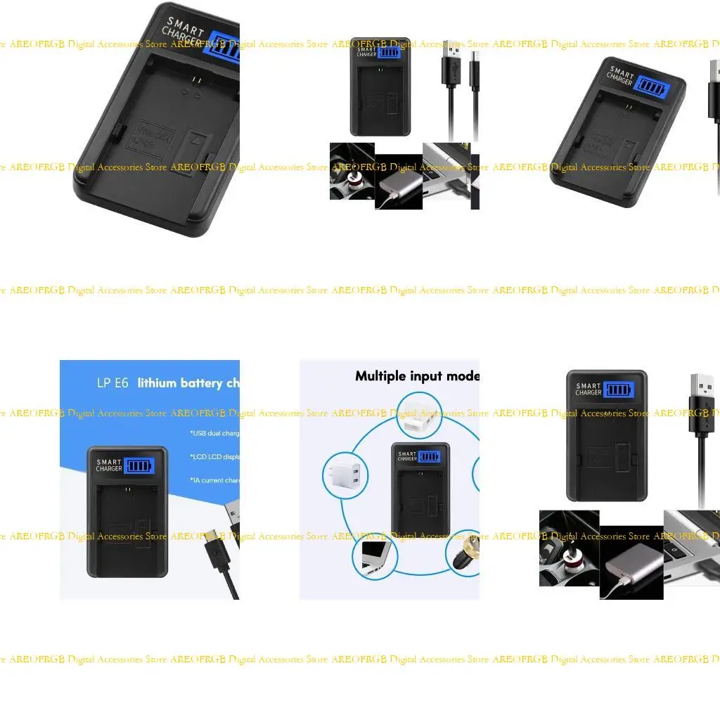 

E21E LP-E6 LPE6 E6 LCD USB Battery for EOS 5D Mark II, 5D Mark III