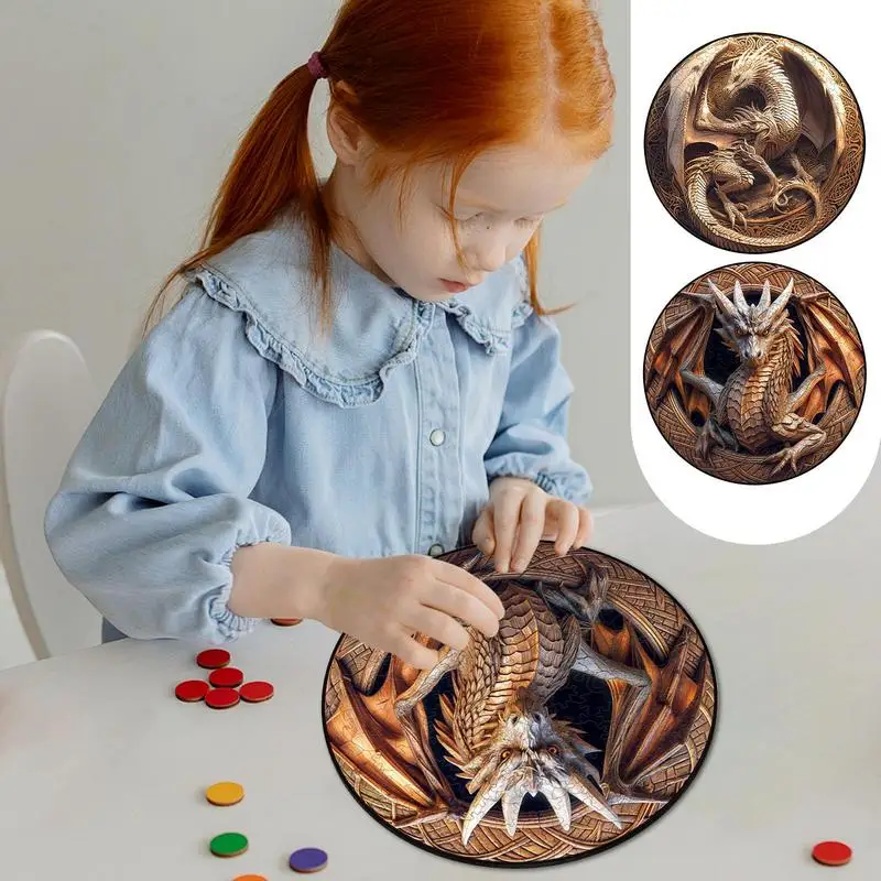 Kit de construction de modèles de vision 3D pour adultes, puzzles de dragon, jouets d'apprentissage et de dos, forme unique, forme d'animaux, 150 pièces