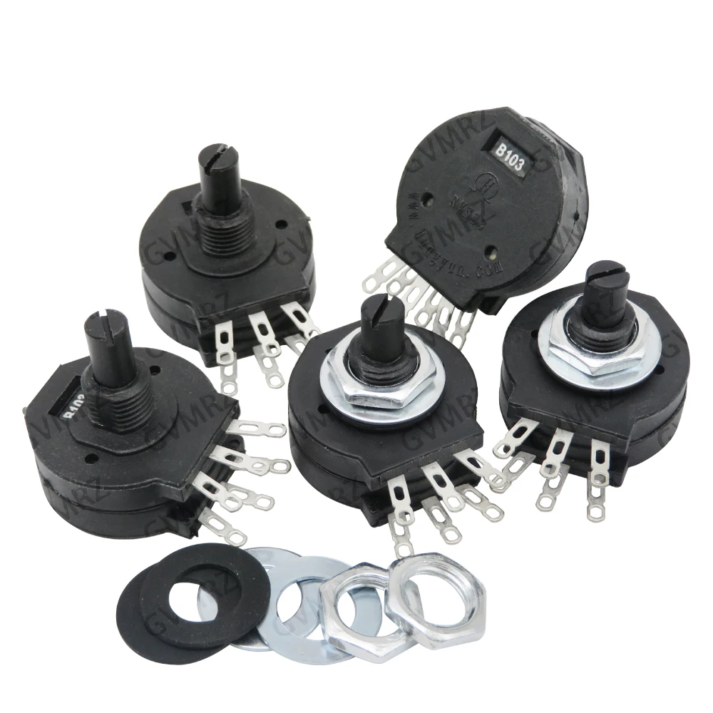 RVS28P-B102 B103 B102 B103  3PIN/6PIN Electric welding machine potentiometer 2W 1K 10K welding machine parts RVS28 10K 1K