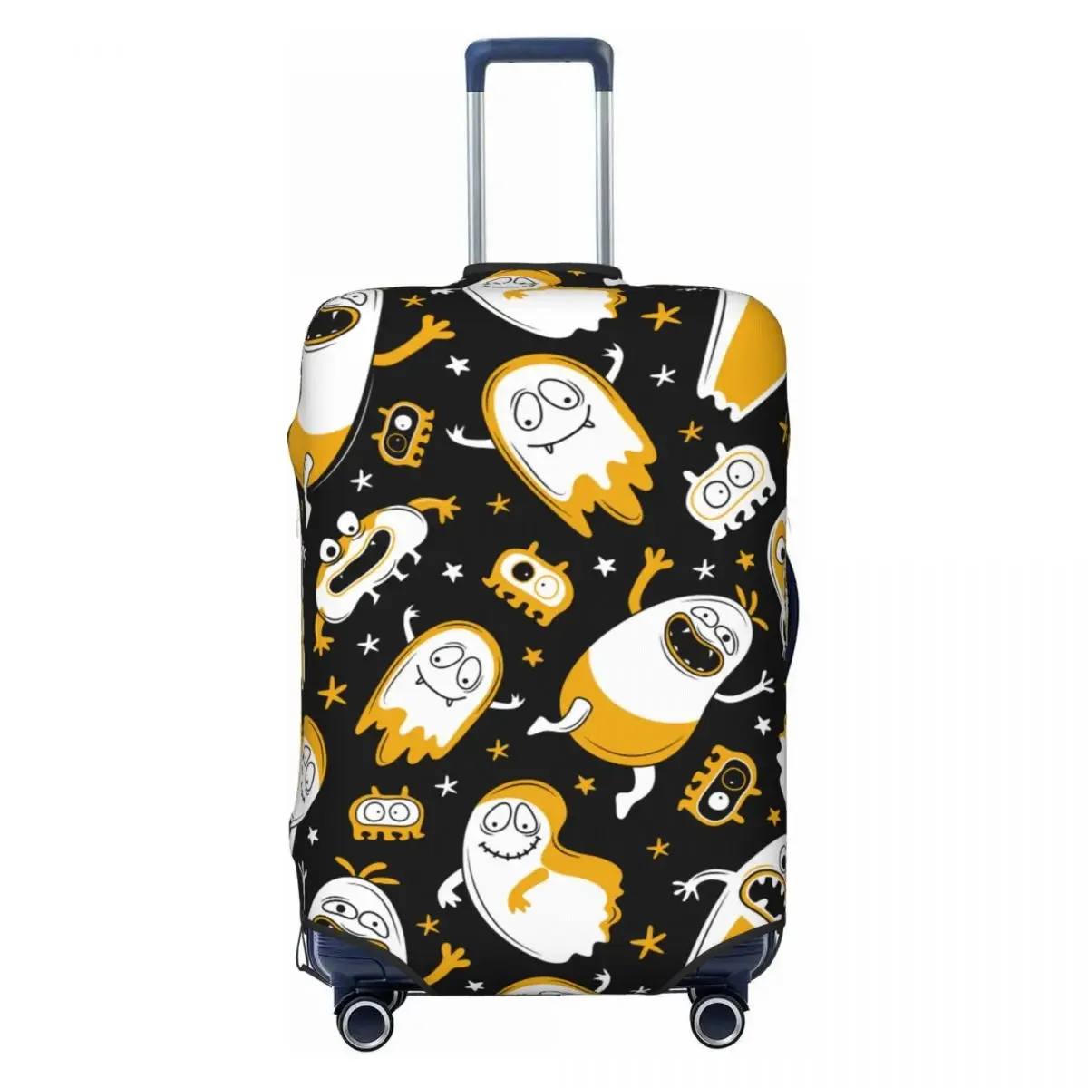 Funny Cartoon Monsters Suitcase Cover Ghosts Practical Travel Protector Luggage Accesories Flight  Christmas Gift