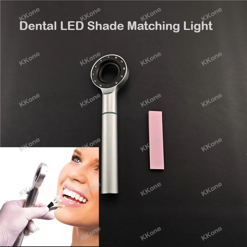 1Set Dental Restoration Teeth Shade Matching Light Handheld Oral 3-Color Shade Lamp With Cold Warm Neutral Light Modes