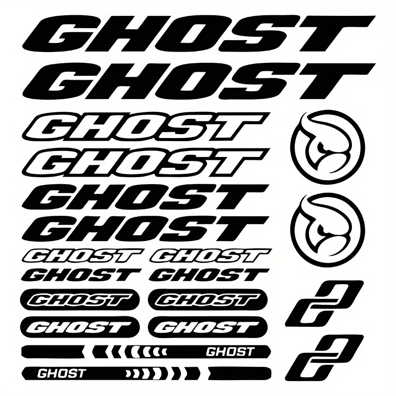 AliExpress NONE 1set GHOST Holographic Waterproof Vinyl Sticker Set for Bike Frame Fuel Tank Wheel Body Decoration