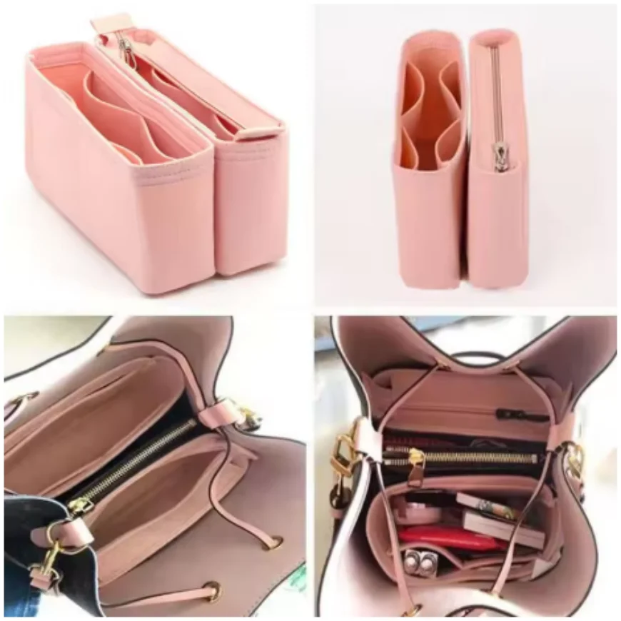 Fits For Neo noe Felt Insert Bags Organizer Makeup Handbag Organize Travel Inner Purse Portable Cosmetic base shaper for neonoe