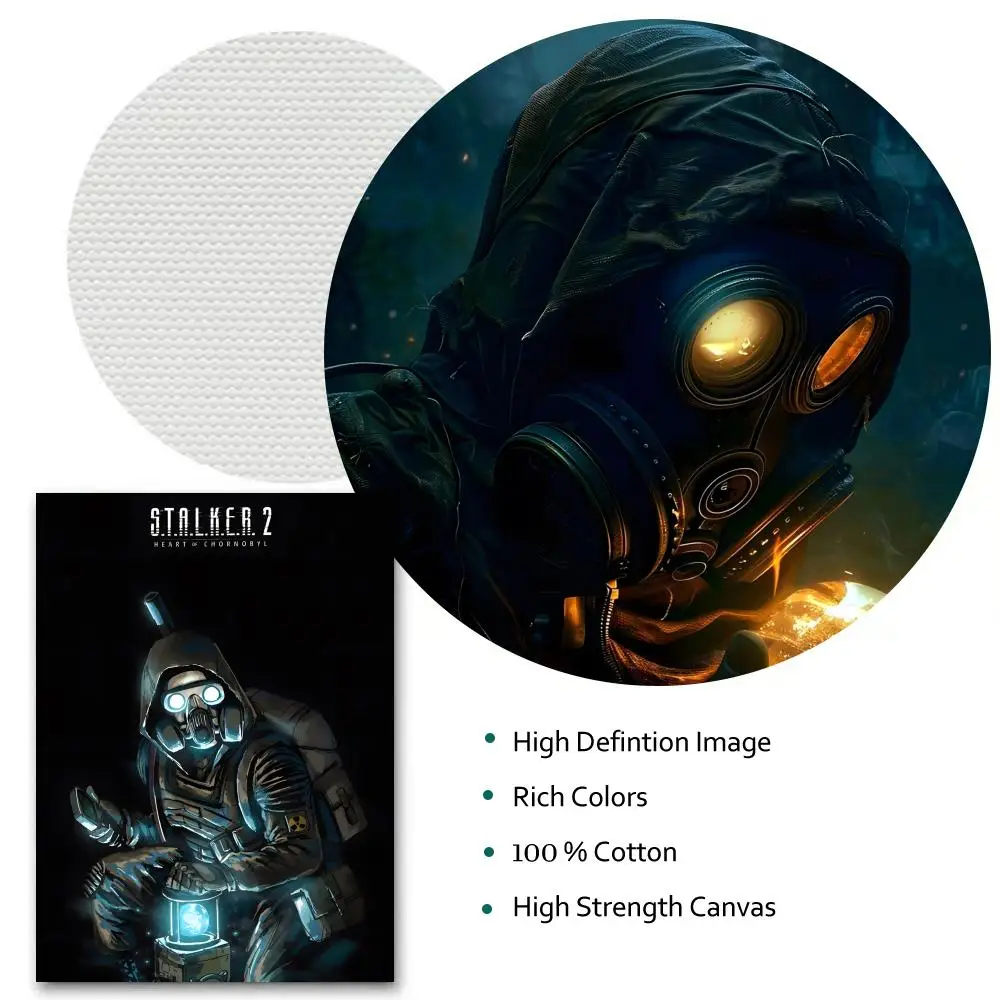 S.T.A.L.K.E.R 2 قلب كورنوبيل اللوحة الخط HD قماش المشارك تجعد الحرة مقاوم للماء جميع الفضاء جدار ديكور #3