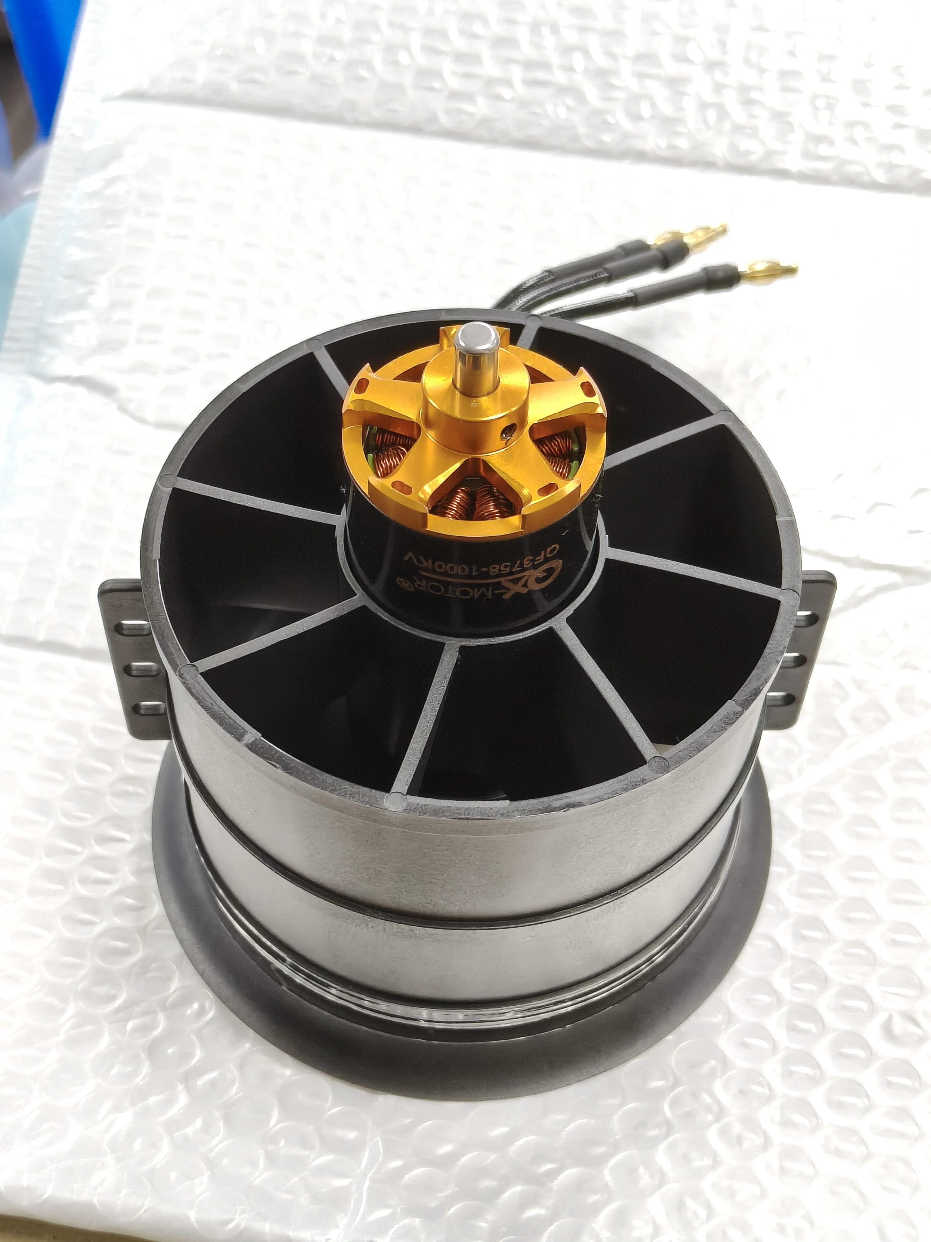 QX-MOTOR Unidad EDF de ventilador con conductos de 90mm y 12 aspas con Motor sin escobillas versión 6s 8s 12s para piezas de avión modelo RC