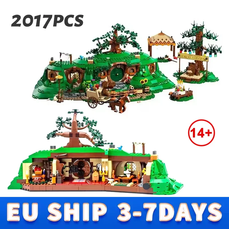 Jouets de construction créatifs en blocs, modèle de village, briques d'architecture du village Shire Hole, jouets pour adultes et enfants, cadeau d'anniversaire, 2017 pièces