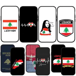 Lebanon Flag Map Soft Casing for Apple iPhone 15 14 13 12 11 Pro XS Max XR 6 6S Plus + SE 14+ 6+ Phone Cover Case