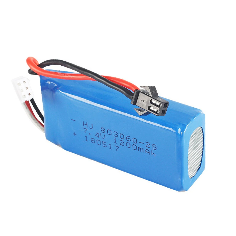 Bateria Lipo 7,4 V 1200 mAh 803060   Z ładowarką do H26 H26C H26W H26D H26HW zdalnie sterowany helikopter Quadcopter Drone części do zabawek