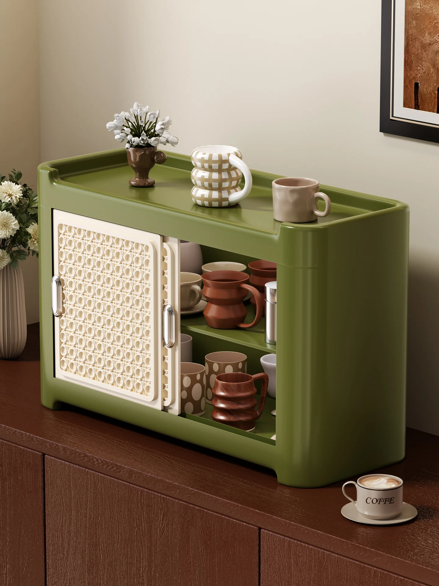 

Ele Dustproof Coffee Cup Storage Ra Organizer elf Vintage Sle Home Organization Tool Cup Holder Plastic Material