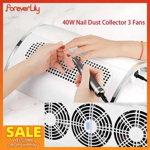 Nail dust vacuum cleaner with strong suction foreverlily