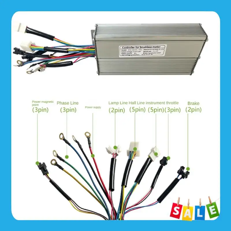 

BABP 36V 48V 1000W Electric Bicycle 30A Sine Wave Common Head Controller Replacement With LED900S Display Electric Bike Light Di
