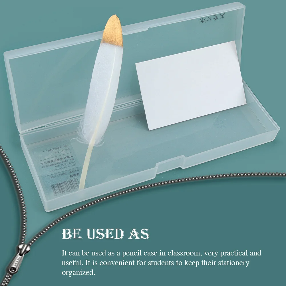 

Transparent Pencil Box Durable Portable Stationery Organizer Large Capacity Watercolor Pigment Storage Case for Students