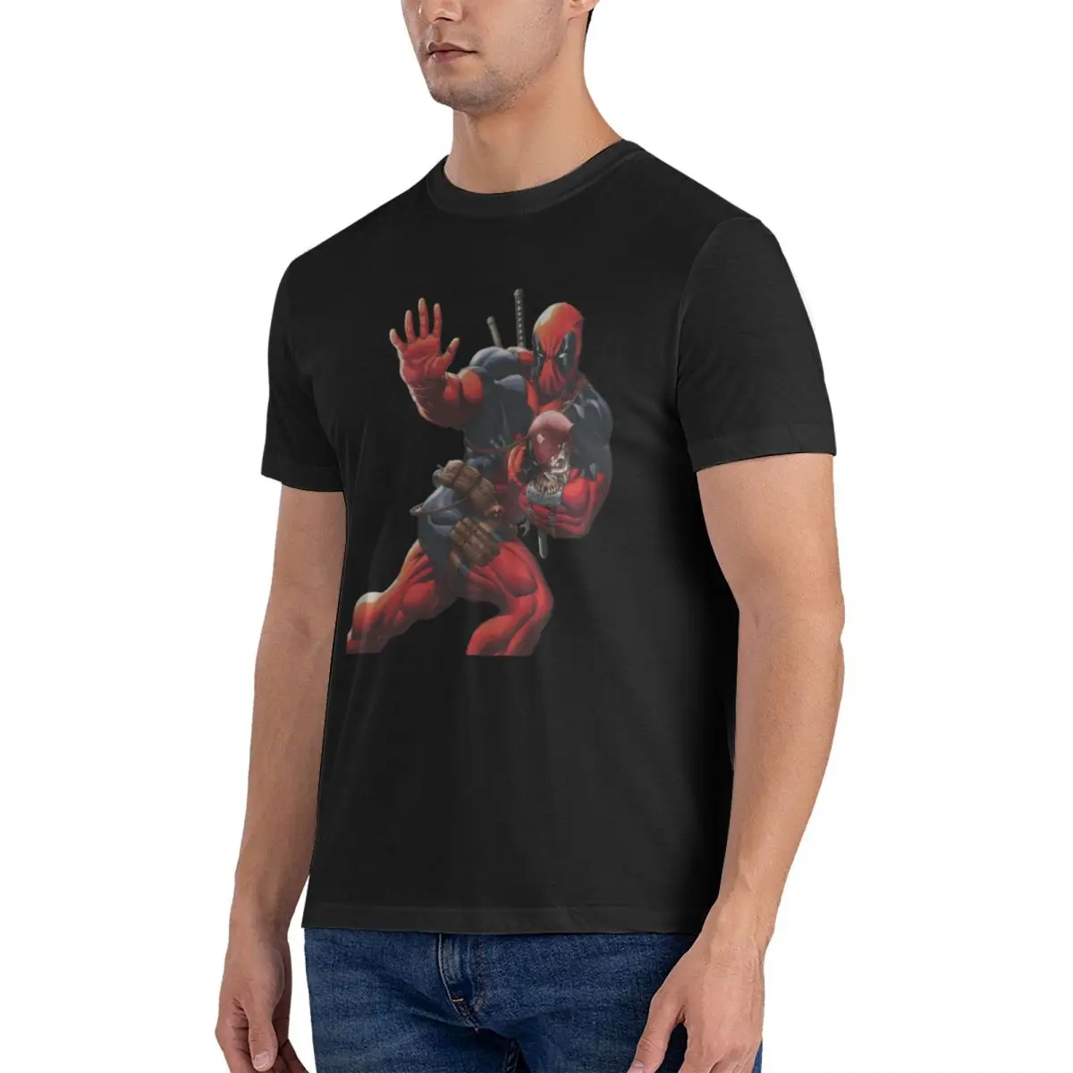 T-shirt MARVEL per uomo Deadpool Fun Pure Cotton Tees girocollo magliette a maniche corte vestiti estivi