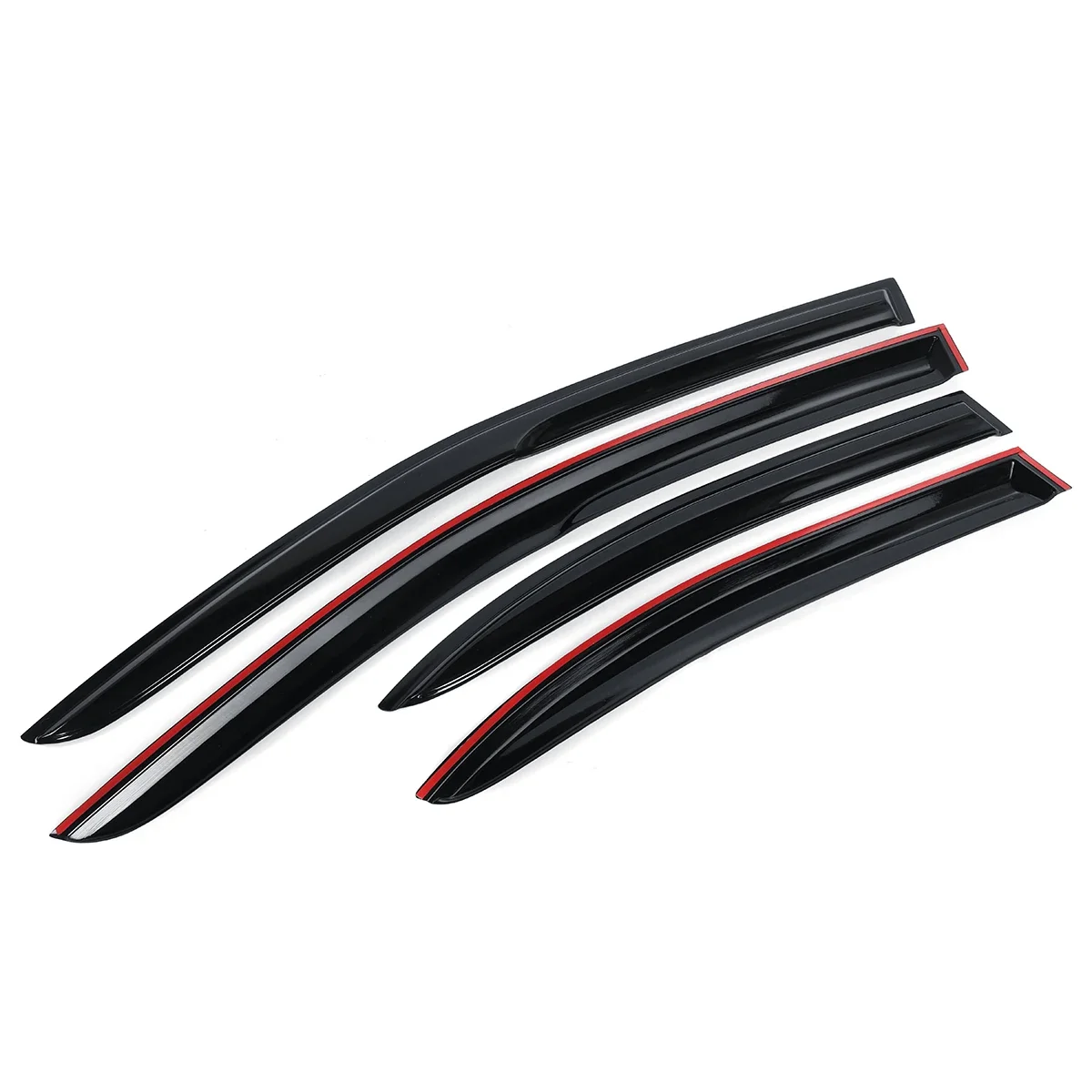 High Qualiuty 4Pcs Car Side Window Visor Guard Vent Cover Trim Awnings Shelters Protection Guard For Mitsubishi Lancer 2008-2017