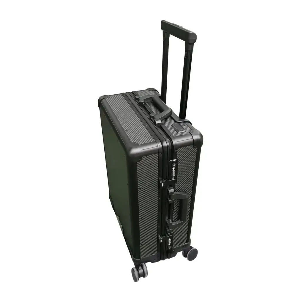 Upgrade Universal pre-preg carbon fiber Luggage 20-Inch carbon black Trolley Case lightweight duralble