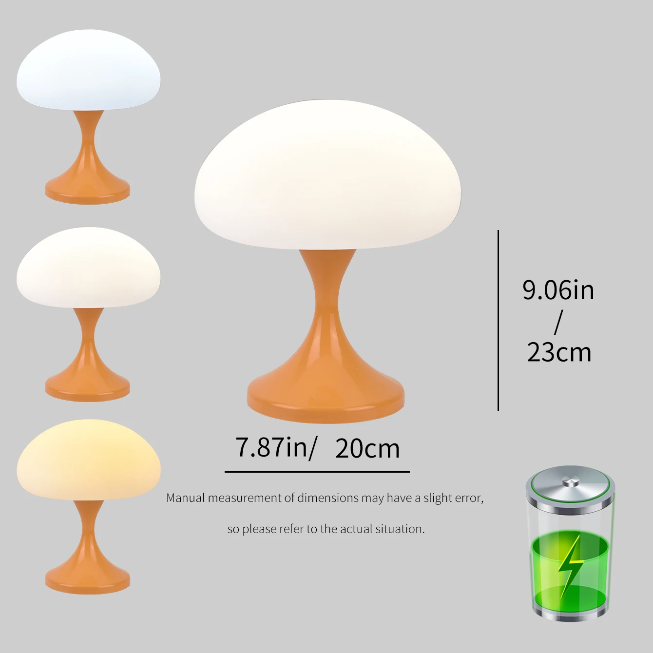 

Bedroom bedside lamp mushroom table lamp 3 adjustable lighting modes Children's room decoration LED eye protection night light