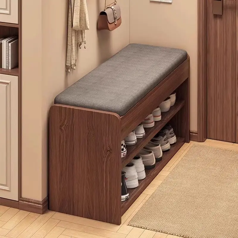 

The shoe stool can be sitting at the door, and home stool is integrated into the door