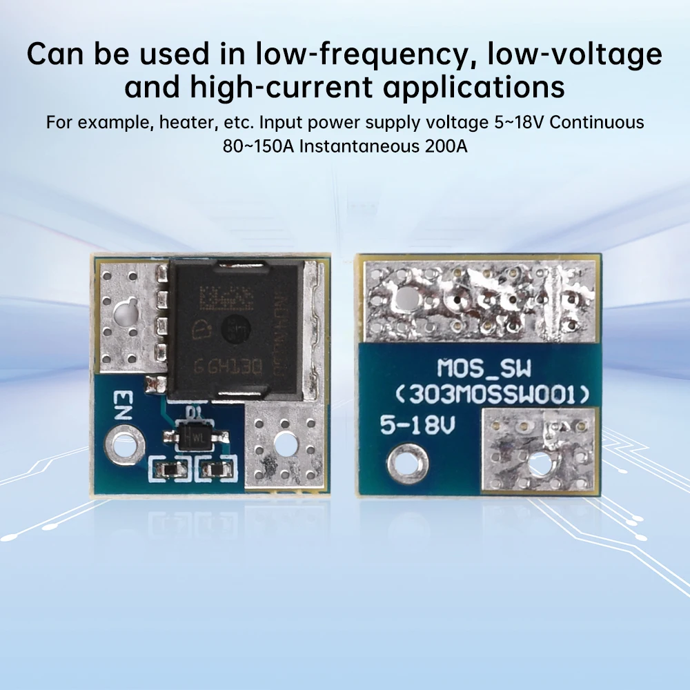 Módulo de controlador de interruptor MOS de alta potencia, corriente instantánea, módulo de controlador de interruptor de gatillo, 5-18V, 80-150A, 200a