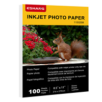 100 Sheets Glossy Photo Paper Single side 8.5x11 inch 115Gsm DIY Greeting Card Placemat Craft Project Signage Christmas Poster