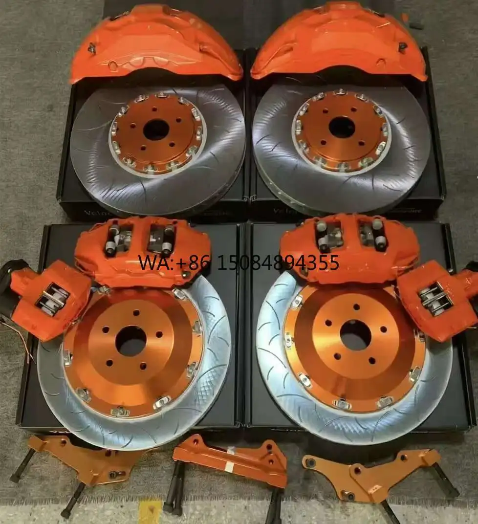 

Hot Custom Orange Brake Caliper Kit, Front 10 Piston Rear 4+1 Piston Big Brake System Upgrade Parts