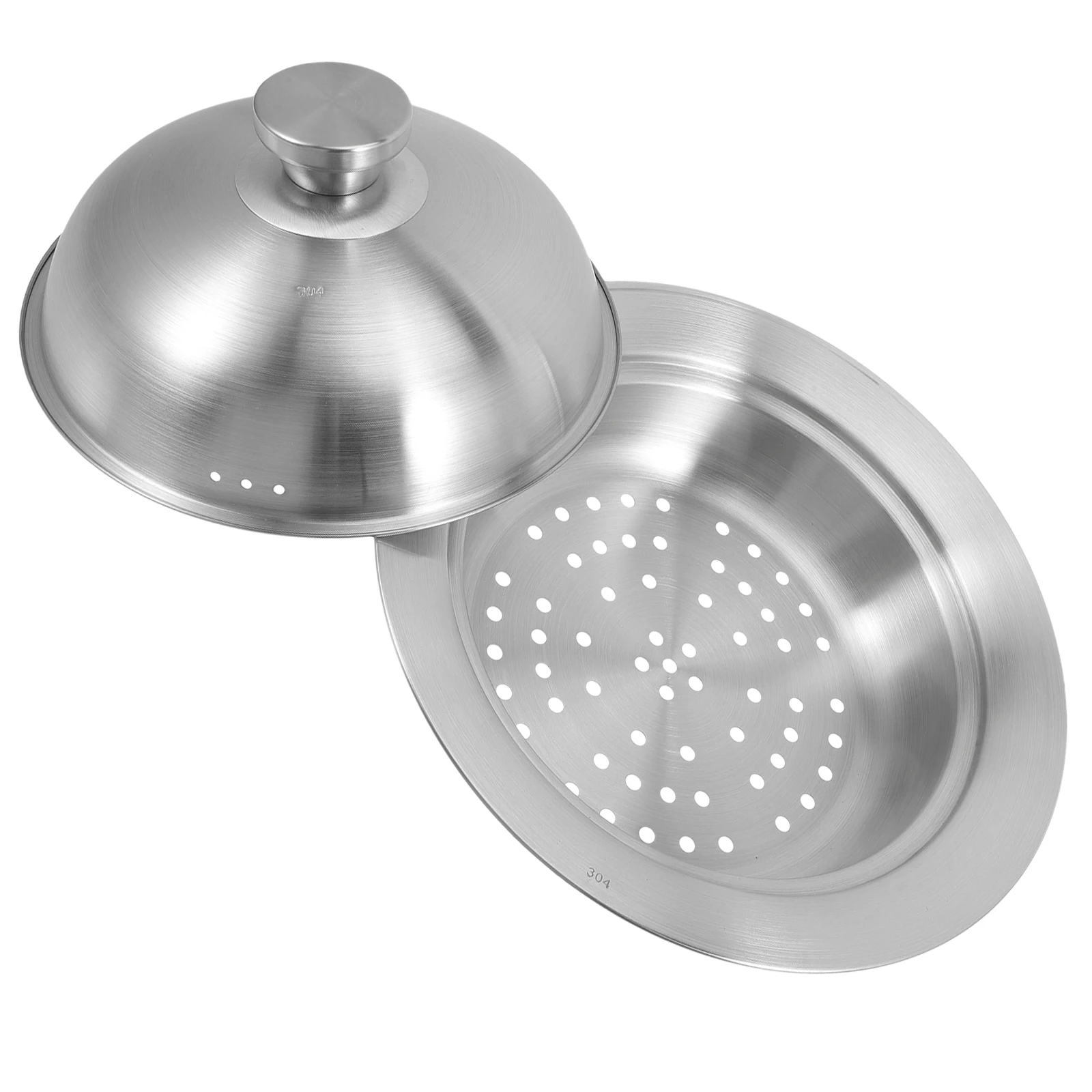 

Stainless Steel Steaming Plate Small Size Flying Saucer Design Kitchen Tableware Food Serving Tray Dumpling Storage Vegetable