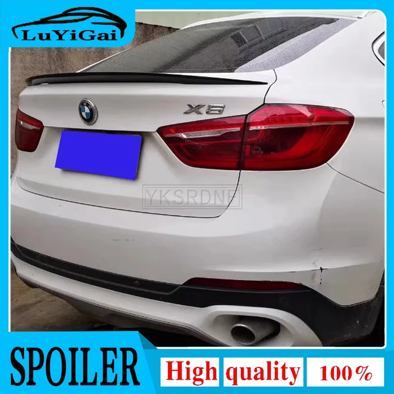 Car Styling ABS X6 F16 2015-2019 Rear Spoiler Trunk Wing for BMW X6 F16 M-Performance Style