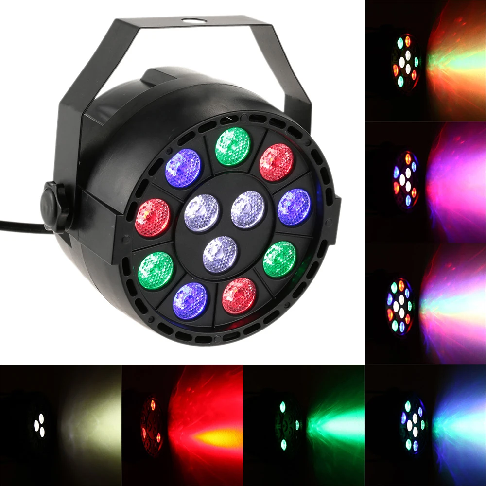 Mini DMX-512 RGBW LED High Power Stage PAR Light Lighting Strobe Professional 8 Channel Party Disco Show Light 30W AC 90-240V