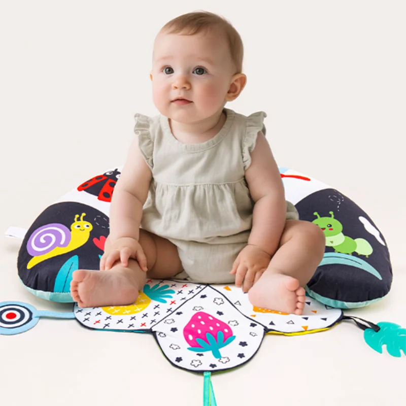 وسادة تعليمية على شكل حرف U للأطفال على شكل رسوم كرتونية، وسادة تدريب بصري للرأس، لعبة مهدئة للتعليم المبكر #2