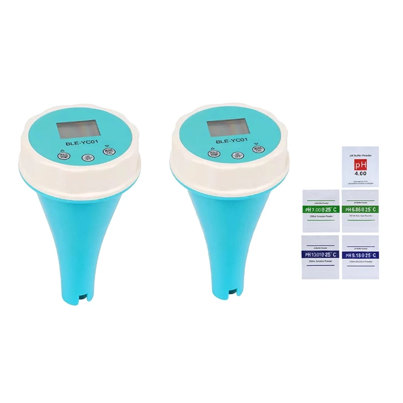 Bluetooth Connection APP 6-In-1 Water Quality Detector PH/ORP/EC/TDS/Temperture Swimming Pool Residual Chlorine Monitor