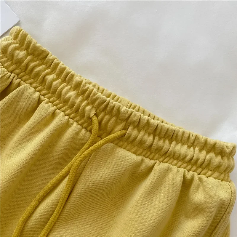 Women\'s Cotton Drawstring Sporty Shorts 2023 Summer New Loose Outer Wear Home Pajama Pants High Waist Casual Yoga Hot Shorts