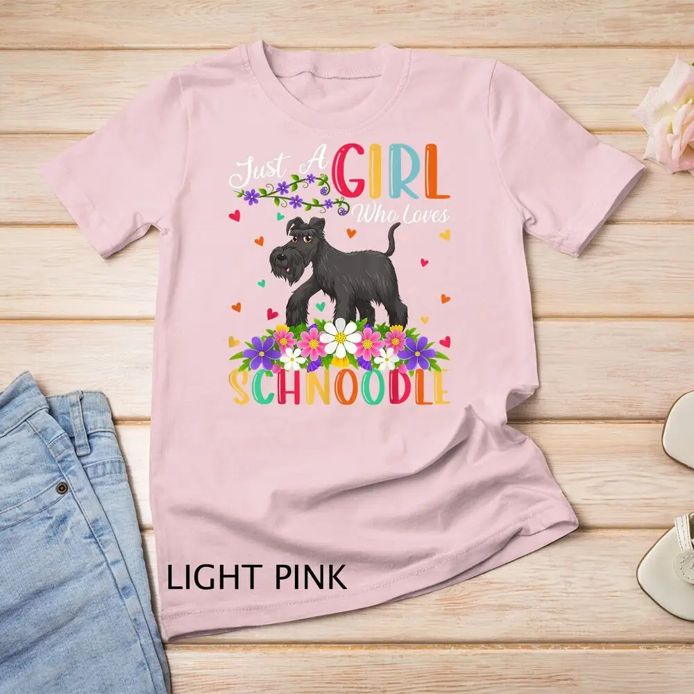 Camiseta unissex Schnoodle Dog Lover apenas uma garota que ama Schnoodle