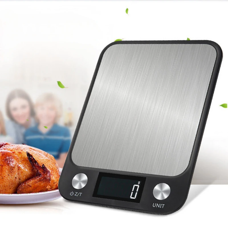 Kitchen Scale 15Kg/1g Weighing Food and Coffee Balance Smart Electronic Digital Scales Stainless Steel for Cooking and