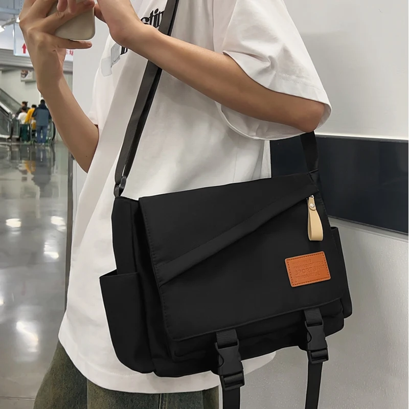 

Casual Women Waterproof Nylon Shoulder Bags Simple Ladies Student School Crossbody Bags for Teenage Boy Designer Unisex Handbags